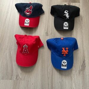 LOT OF FOUR MLB DAD HATS